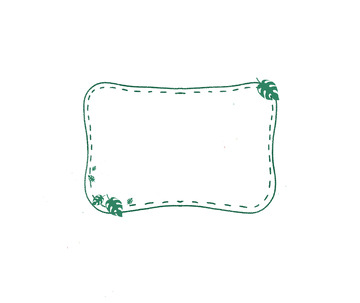 绿色叶子边框
