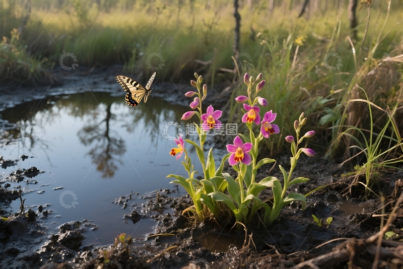 高清大图下载【趣麦麦图】北部沼泽兰花 