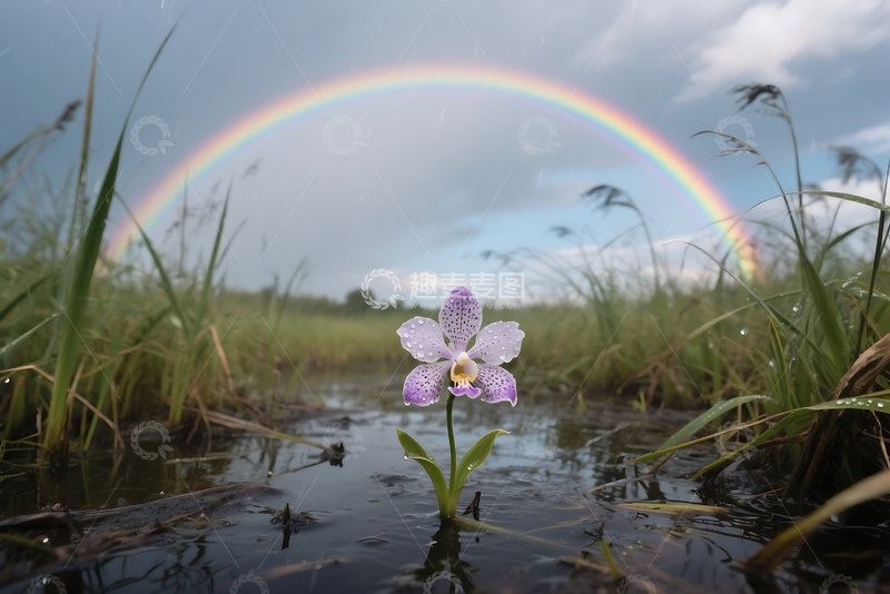高清大图下载【趣麦麦图】北方野生沼泽兰花 
