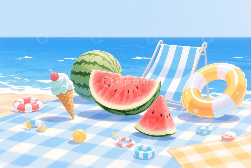 高清大图下载【趣麦麦图】大暑 夏天 小暑 立夏 插画 