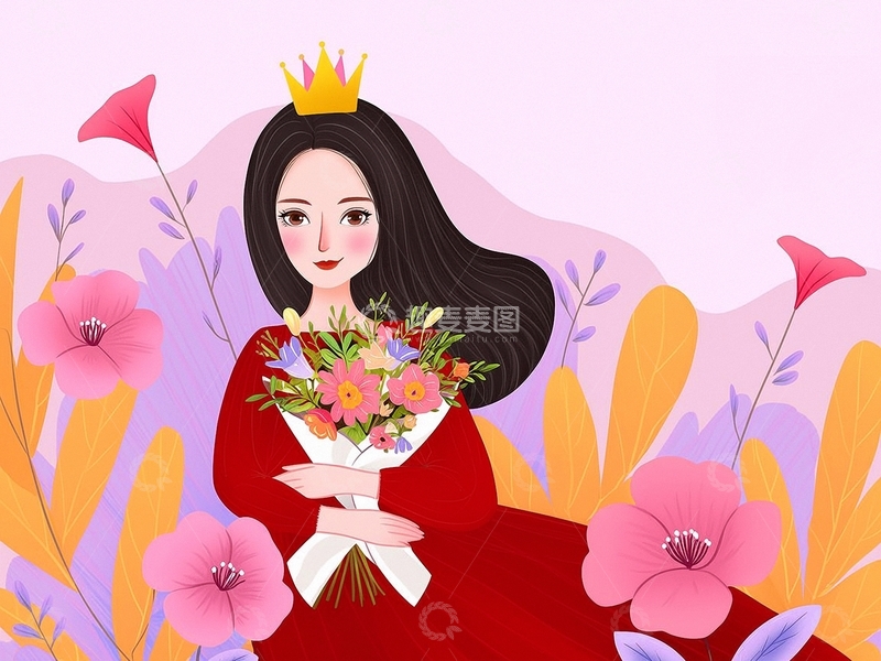 高清大图下载【趣麦麦图】美女人物插画8