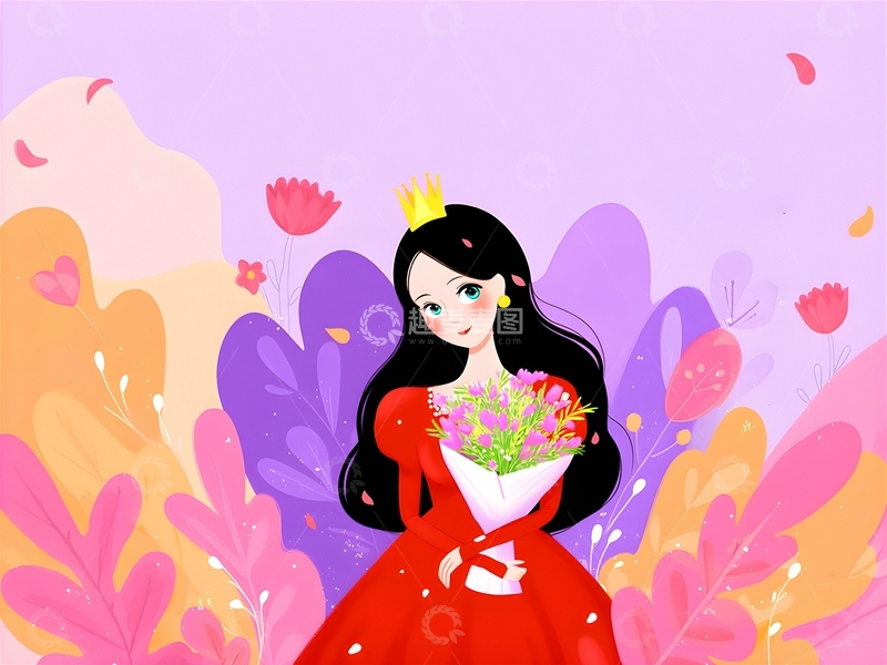 高清大图下载【趣麦麦图】美女人物插画5