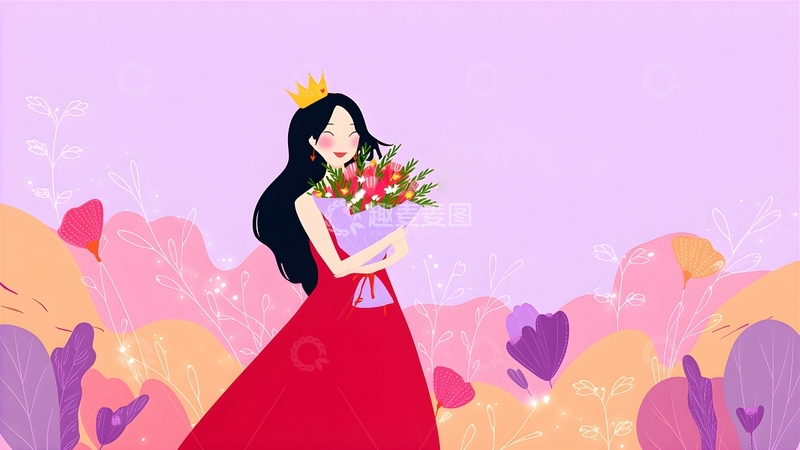 高清大图下载【趣麦麦图】美女人物插画3