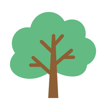 树木简洁免扣素材