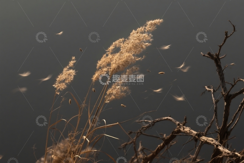 高清大图下载【趣麦麦图】干燥的野草 