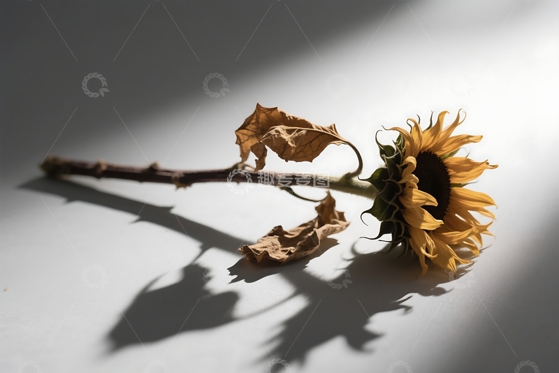 高清大图下载【趣麦麦图】干枯的向日葵花 