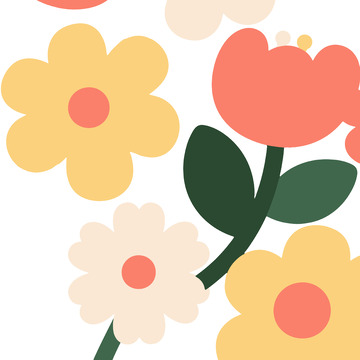 花丛多彩免扣素材