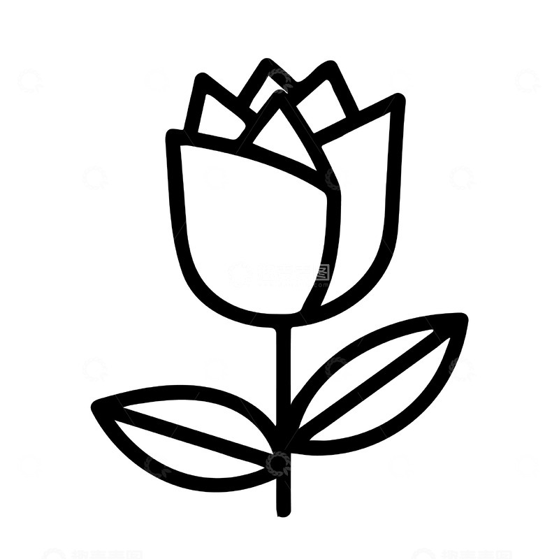 花朵简洁矢量素材