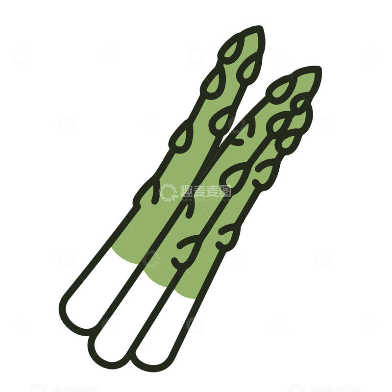 源文件下载【趣麦麦图】芦笋卡通矢量素材
