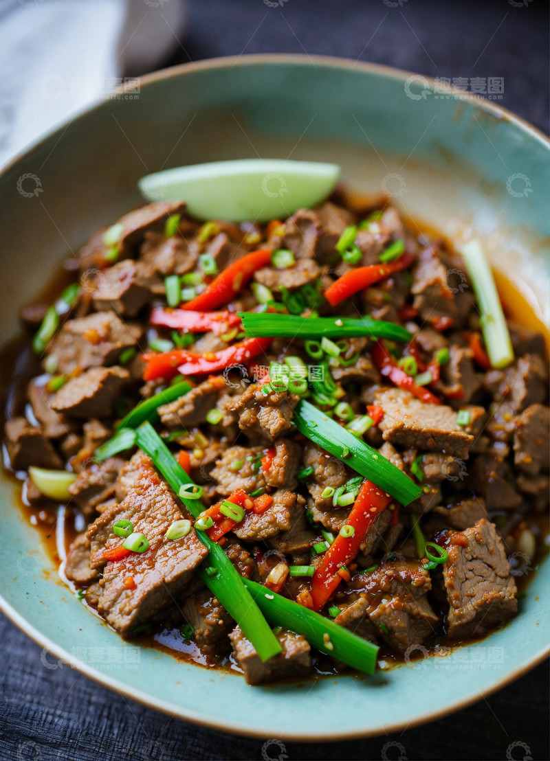 高清大图下载【趣麦麦图】炖肉菜肴AI插画海报背景高清图片素材1