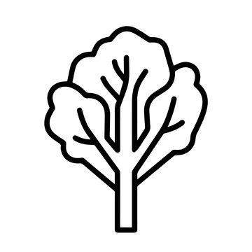 树木线稿矢量素材