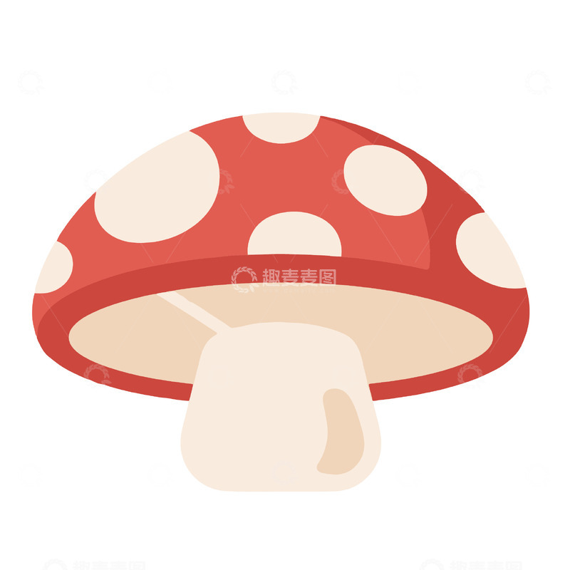 蘑菇装饰矢量素材