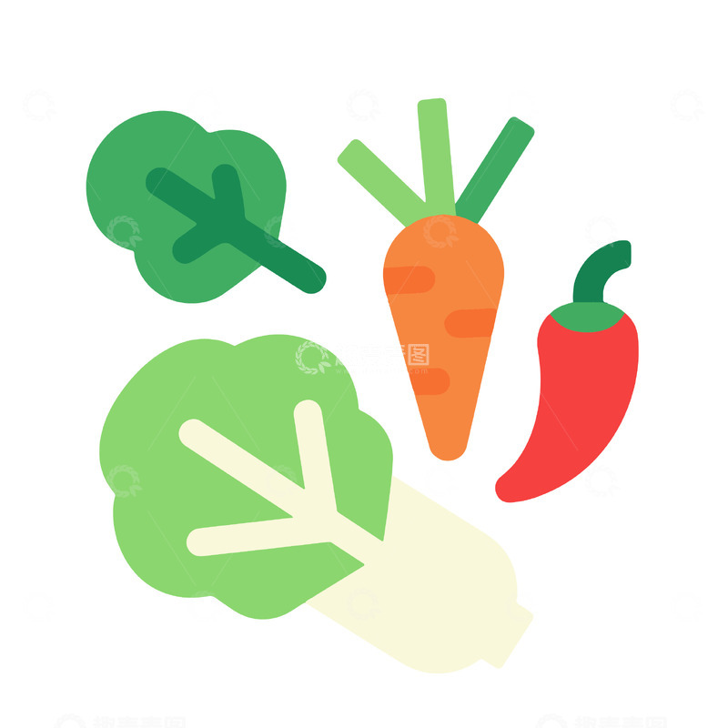 多彩植物矢量素材