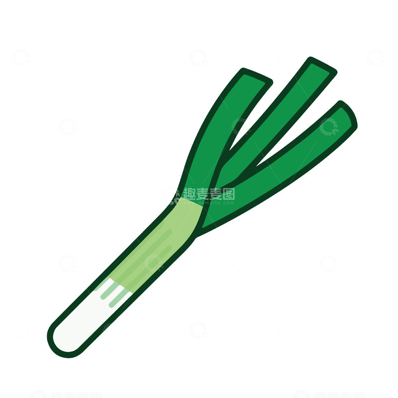 源文件下载【趣麦麦图】大葱卡通矢量素材