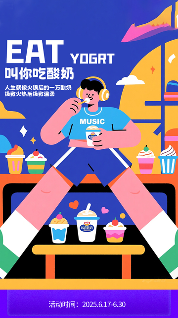 运营海报吃东西