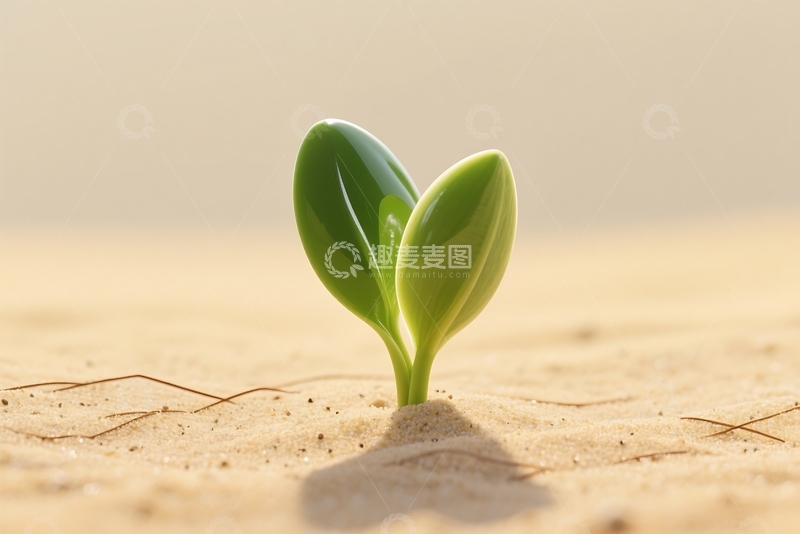 高清大图下载【趣麦麦图】春季长出的嫩芽 