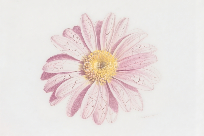 高清大图下载【趣麦麦图】春季非洲菊素描手绘 