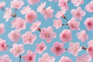 春季花卉无缝图案 