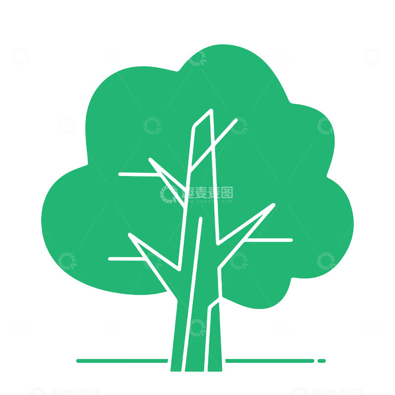 源文件下载【趣麦麦图】树木图标矢量素材