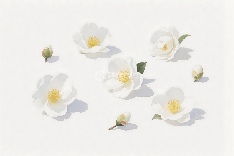 高清大图下载【趣麦麦图】白眼山茶花 