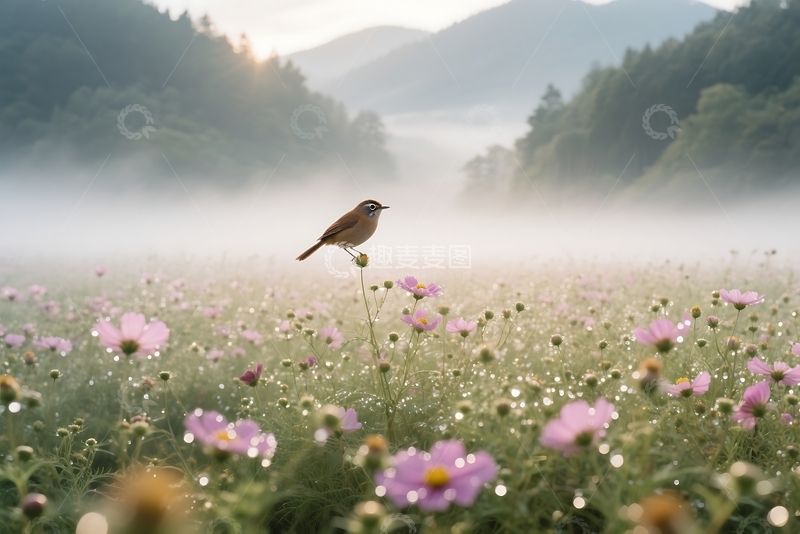 高清大图下载【趣麦麦图】波斯菊花海 