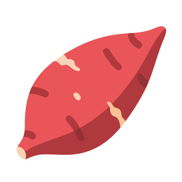 红薯装饰矢量素材