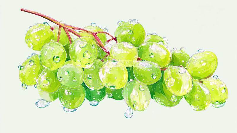 高清大图下载【趣麦麦图】绿水珠葡萄  水果  夏季3