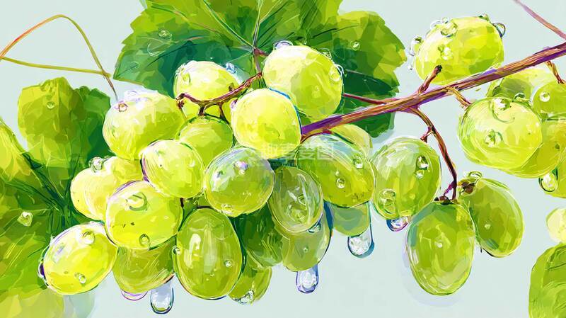 高清大图下载【趣麦麦图】绿水珠葡萄  水果  夏季6
