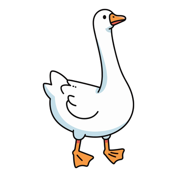 白大鹅简笔画动物