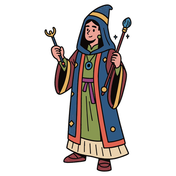 占卜师卡人人物男性
