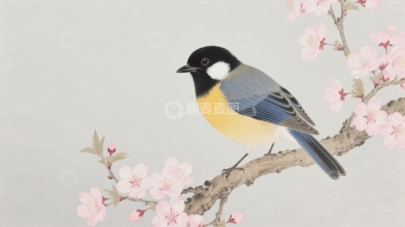 高清大图下载【趣麦麦图】中国风花鸟画