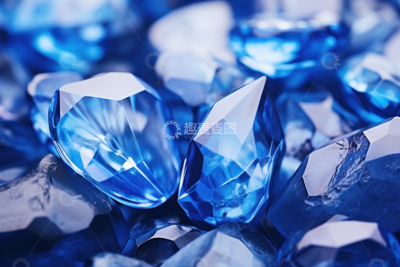 高清大图下载【趣麦麦图】蓝色宝石特写摄影