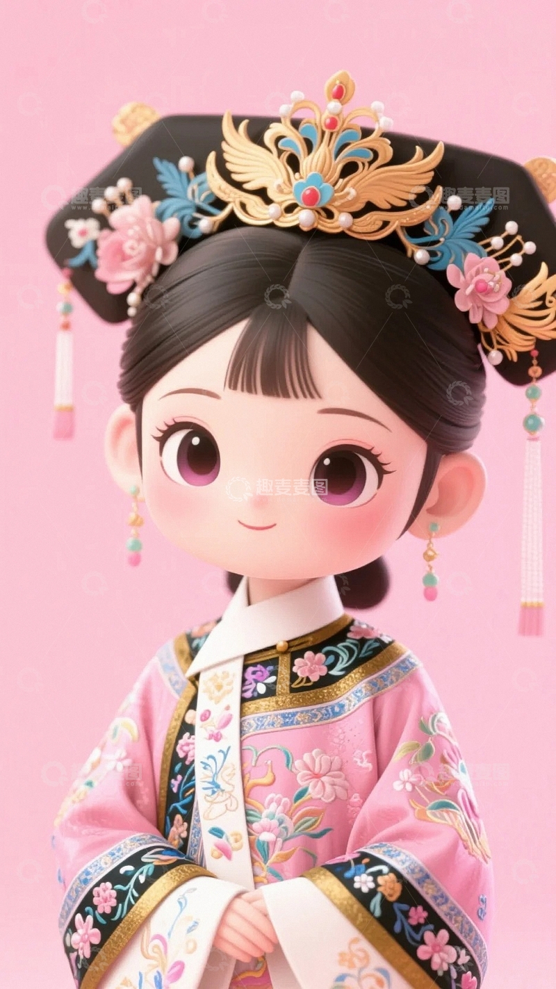 高清大图下载【趣麦麦图】国潮风人物插画10