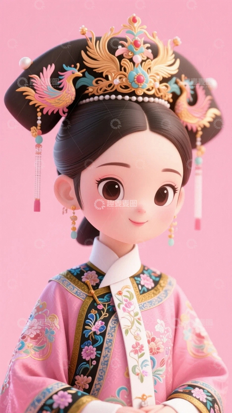 高清大图下载【趣麦麦图】国潮风人物插画7