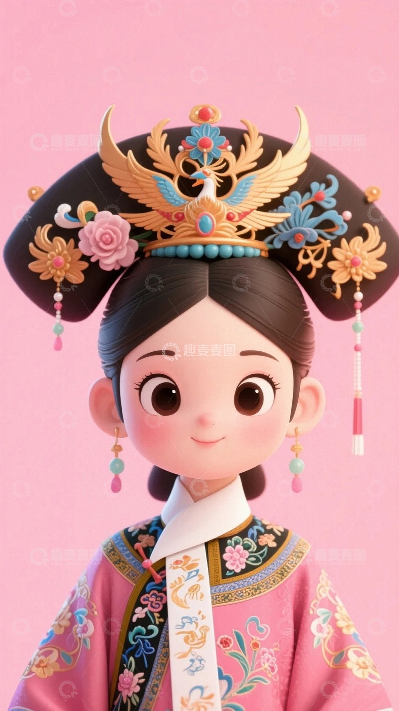 高清大图下载【趣麦麦图】国潮风人物插画5