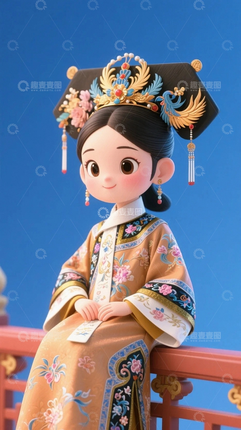 高清大图下载【趣麦麦图】国潮风人物插画4