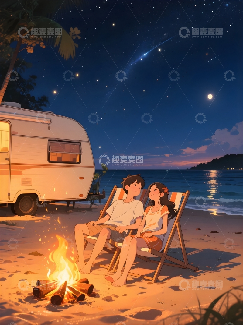 高清大图下载【趣麦麦图】旅游露营人物素材6