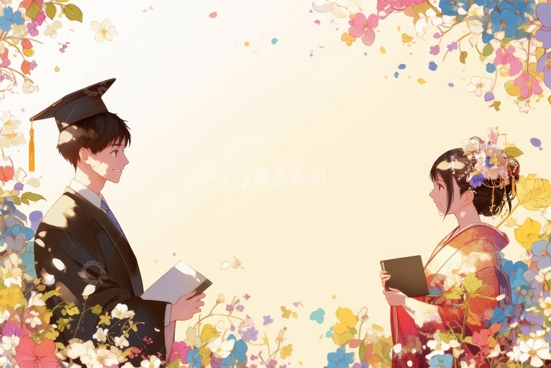 高清大图下载【趣麦麦图】手绘浪漫唯美毕业季