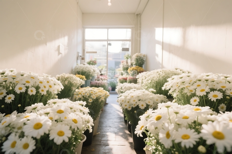 高清大图下载【趣麦麦图】穿过雏菊花店 