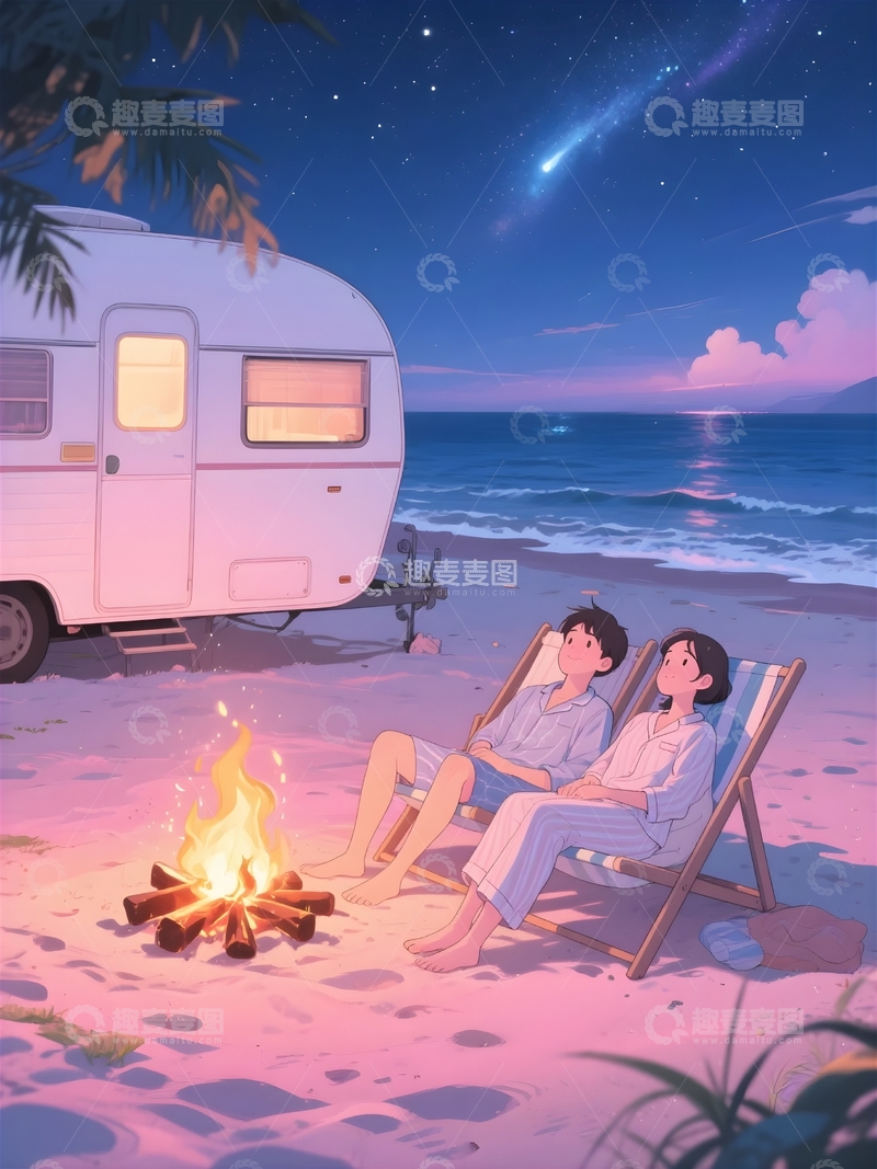 高清大图下载【趣麦麦图】旅游露营人物素材8