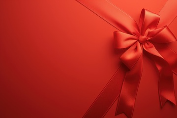 红色的蝴蝶结边框背景