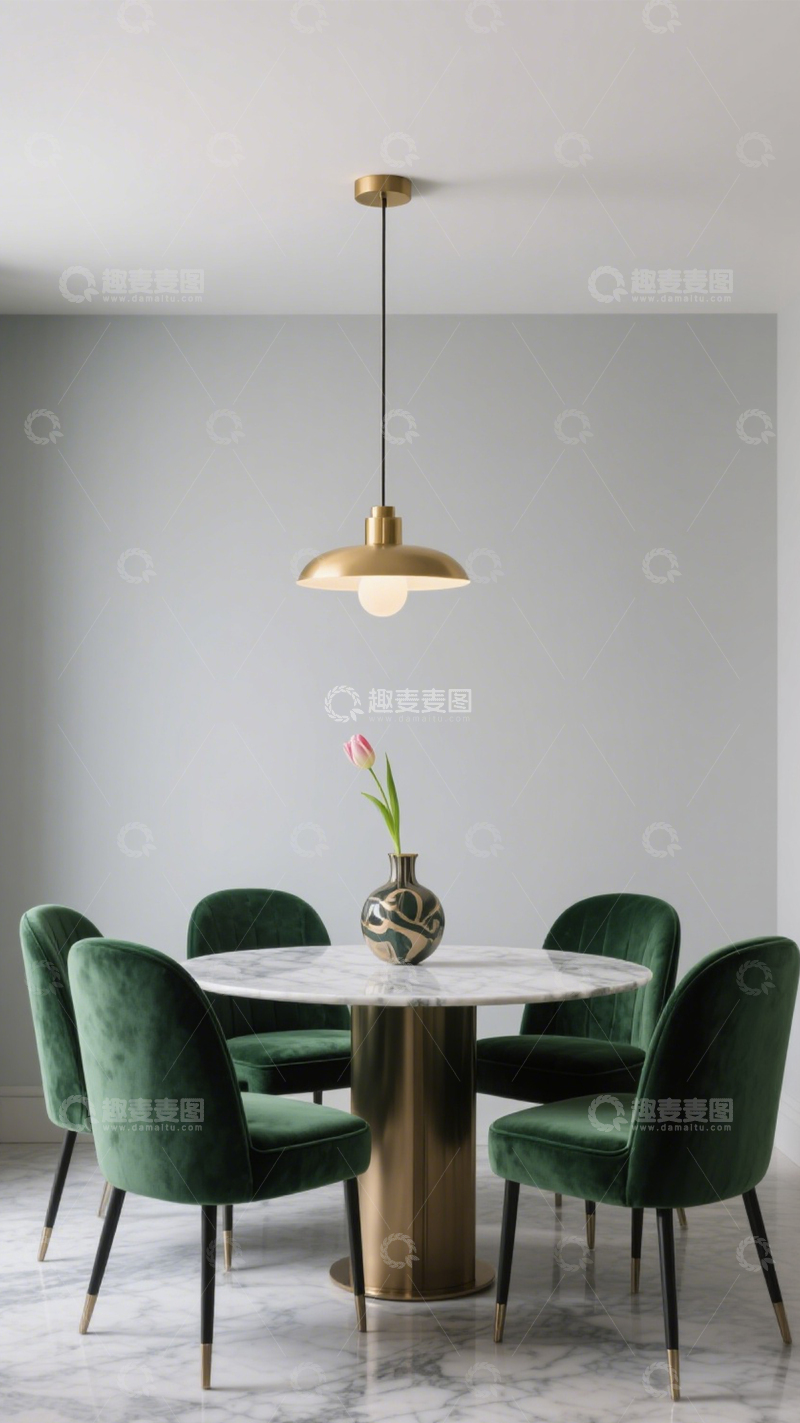 高清大图下载【趣麦麦图】轻奢圆桌餐厅1