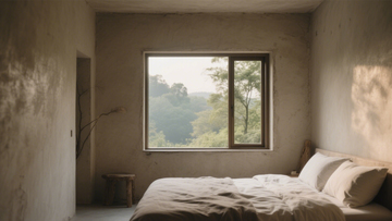 简约水泥墙卧室