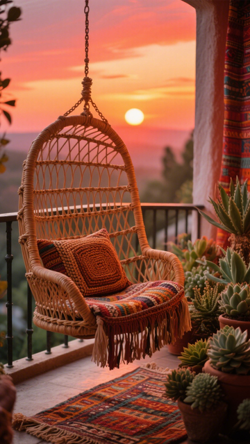 日落吊椅阳台1