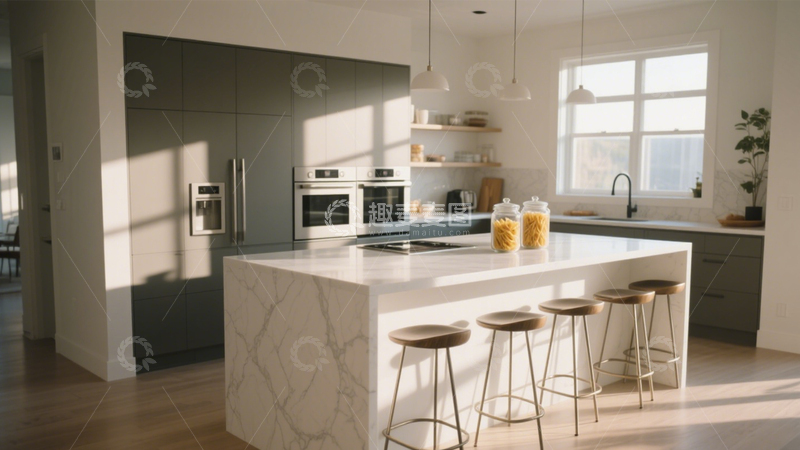 高清大图下载【趣麦麦图】简约岛台厨房