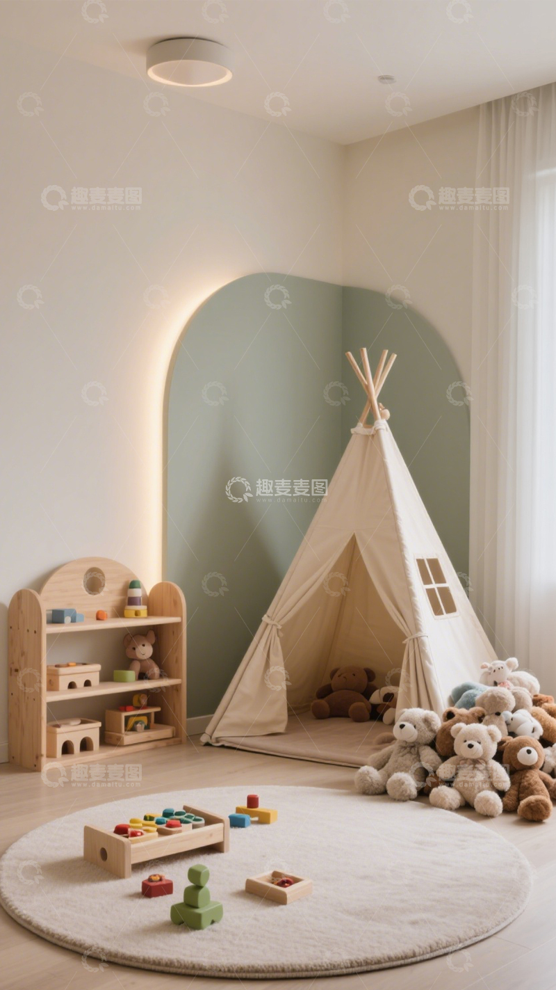 高清大图下载【趣麦麦图】童趣帐篷儿童房2