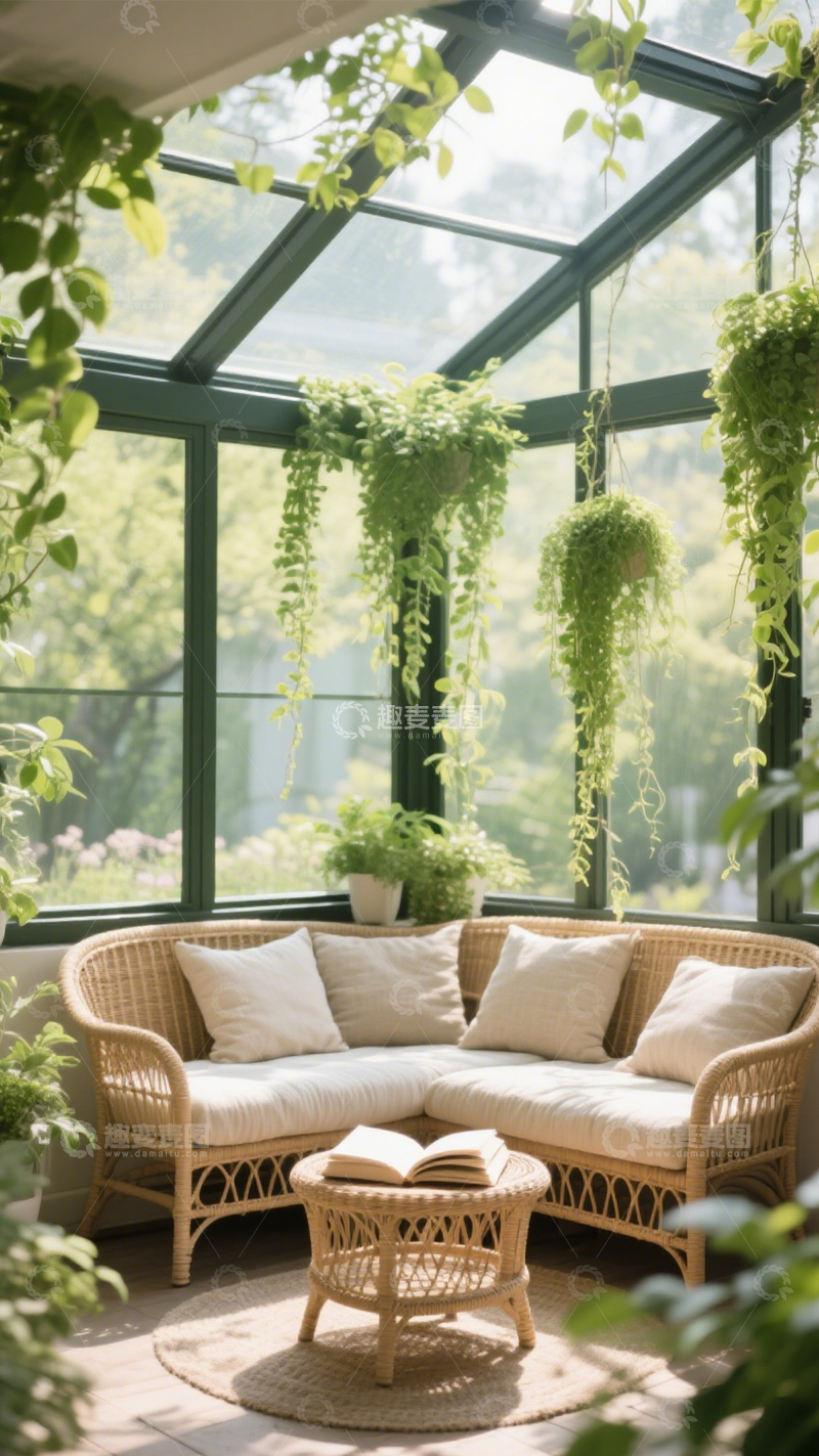 高清大图下载【趣麦麦图】阳光绿植花房1