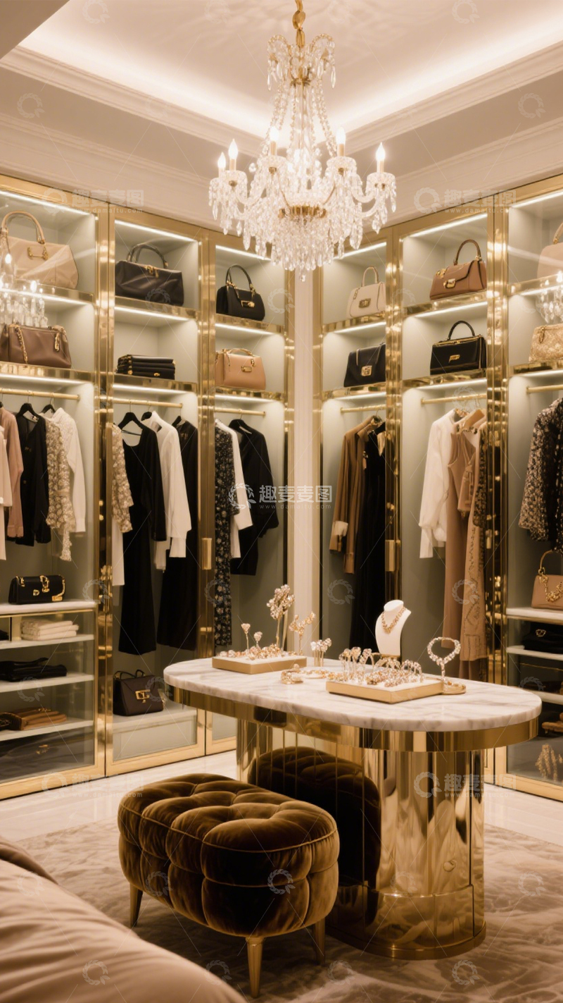 高清大图下载【趣麦麦图】高端奢华衣帽间6