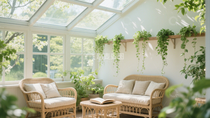 高清大图下载【趣麦麦图】阳光绿植花房2