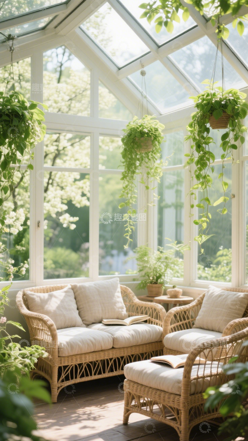 高清大图下载【趣麦麦图】阳光绿植花房